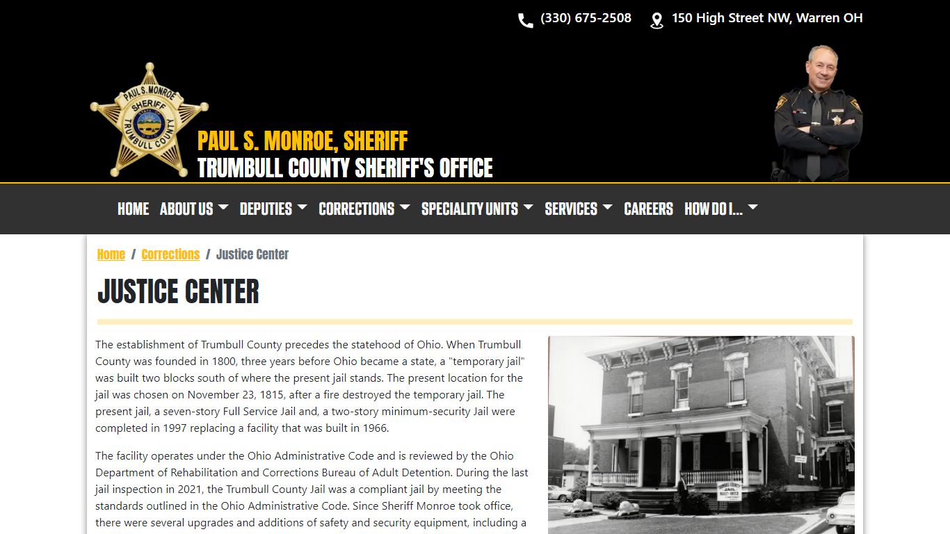 Justice Center - Trumbull County Sheriff